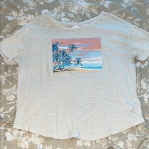 Old Navy Cream Beach Graphic Tee Size M